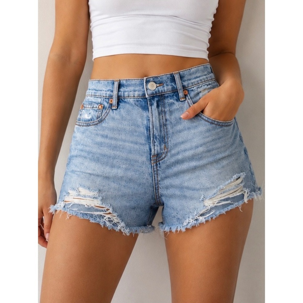 American Eagle Strigid‎ Distressed Denim Shorts – Women's Size 0